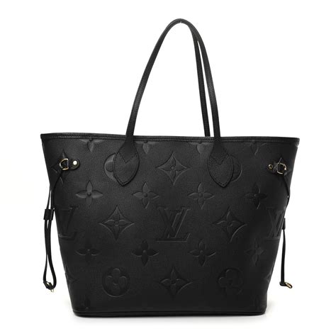 louis vuitton black neverful|louis vuitton black embossed neverfull.